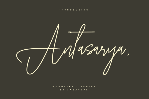 Antasarya: A Script Font for Editorial Warmth