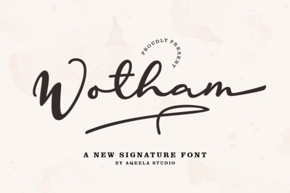 Enhance Your Brand with Wotham: A Modern Signature Font
